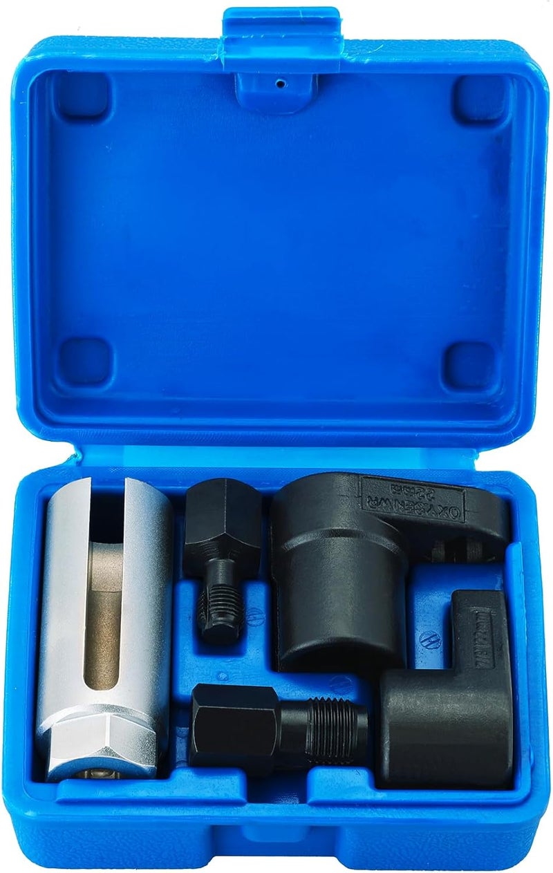 weyleity Automotive Oxygen Sensor Socket Set | 5 Pcs Offset Wrench Remover and Thread Chaser Kit for O2 Sensors - Image 1